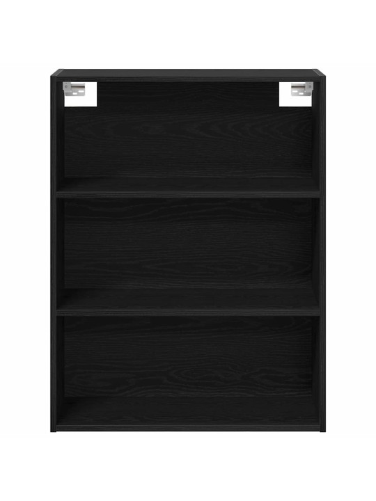 Augstais skapītis 2 pcs melns ozols 70 x 34 x 180 cm