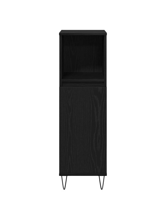 Vannas mēbeļu komplekts 3 pcs melns ozolkoks 30 x 30 x 190 cm