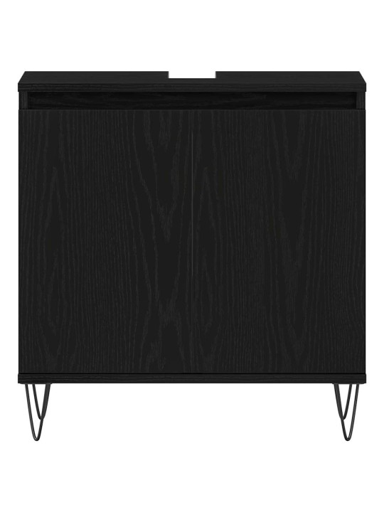 Vannas mēbeļu komplekts 3 pcs melns ozolkoks 30 x 30 x 190 cm