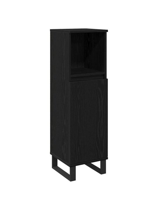 Vannas istabas mēbeļu komplekts 3 pcs melna 30 x 30 x 190 cm