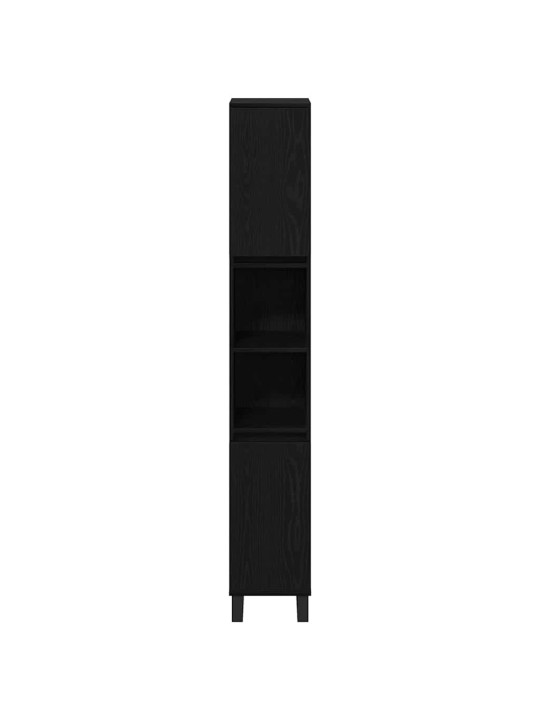 Vannas istabas mēbeļu komplekts 3 pcs melna 30 x 30 x 190 cm