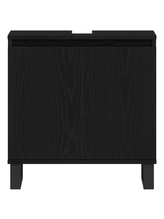 Vannas istabas mēbeļu komplekts 3 pcs melna 30 x 30 x 190 cm