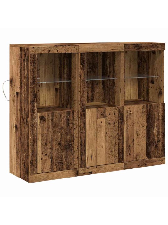 Puse 3 pcs vecs koks 123 x 37 x 100 cm inženierijas koks