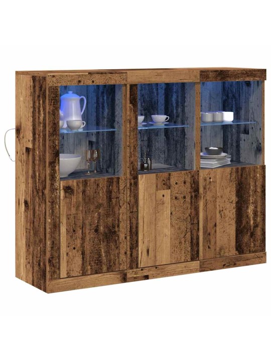 Puse 3 pcs vecs koks 123 x 37 x 100 cm inženierijas koks