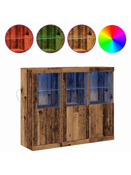 Puse 3 pcs vecs koks 123 x 37 x 100 cm inženierijas koks