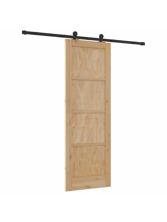 Bīdāmo durvju komplekts manuāls dabīga un melna 73.5 x 211 cm