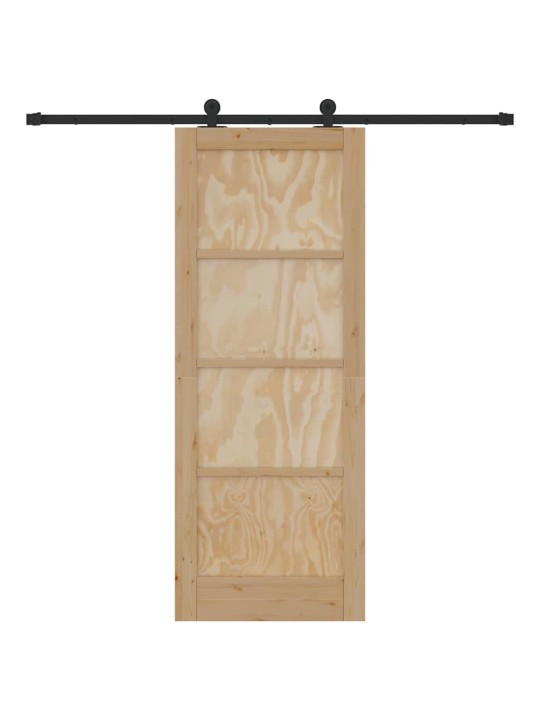 Bīdāmo durvju komplekts manuāls dabīga un melna 78 x 202 cm