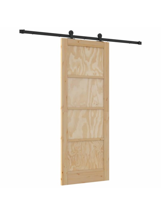 Bīdāmo durvju komplekts manuāls dabīga un melna 78 x 202 cm