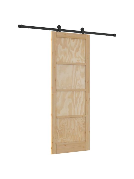 Bīdāmo durvju komplekts manuāls dabīga un melna 78 x 211 cm