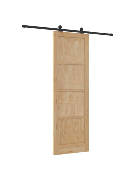 Bīdāmo durvju komplekts manuāls dabīga un melna 78 x 232 cm