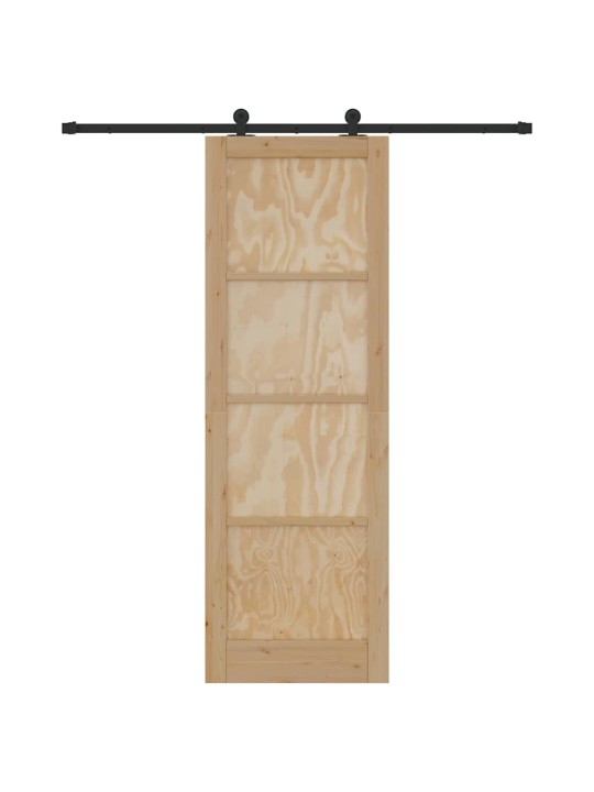 Bīdāmo durvju komplekts manuāls dabīga un melna 78 x 232 cm