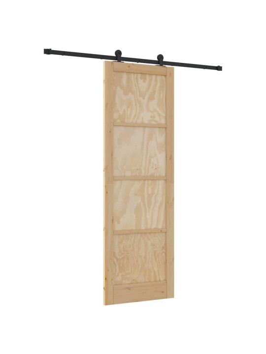 Bīdāmo durvju komplekts manuāls dabīga un melna 78 x 232 cm