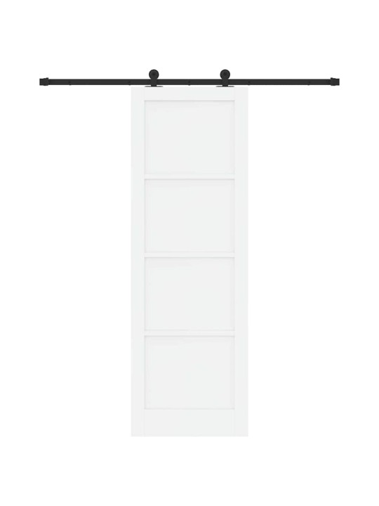 Bīdāmo durvju komplekts manuāls balta un melna 78 x 232 cm