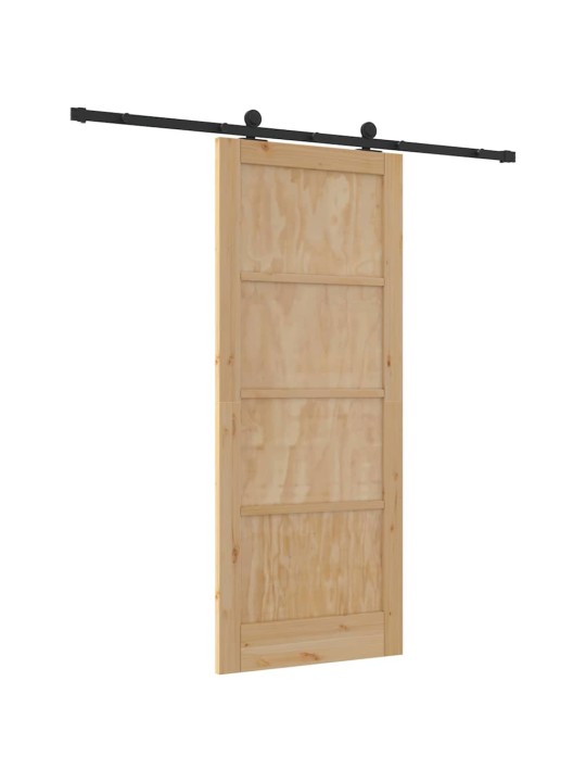 Bīdāmo durvju komplekts manuāls dabīga un melna 83 x 202 cm