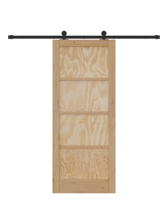 Bīdāmo durvju komplekts manuāls dabīga un melna 83 x 202 cm