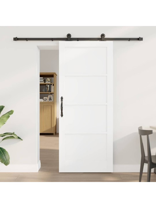 Bīdāmo durvju komplekts manuāls balta un melna 83 x 202 cm