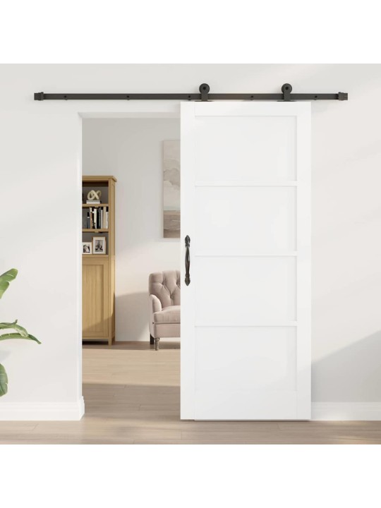 Bīdāmo durvju komplekts manuāls balta un melna 83 x 202 cm