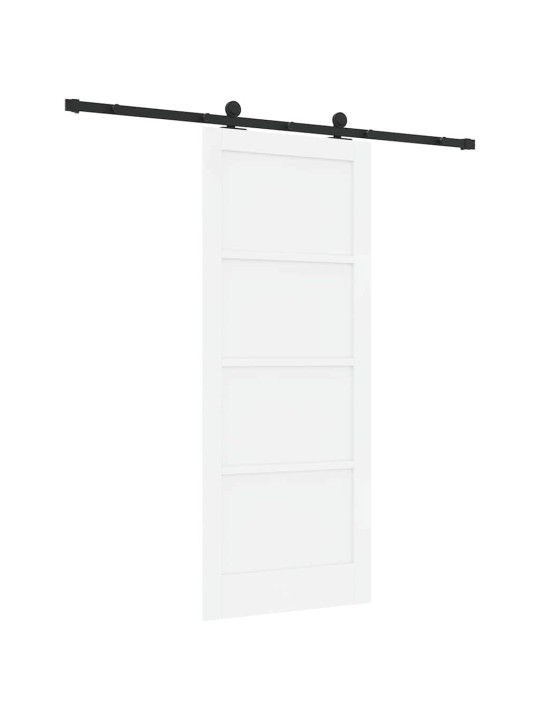 Bīdāmo durvju komplekts manuāls balta un melna 83 x 202 cm
