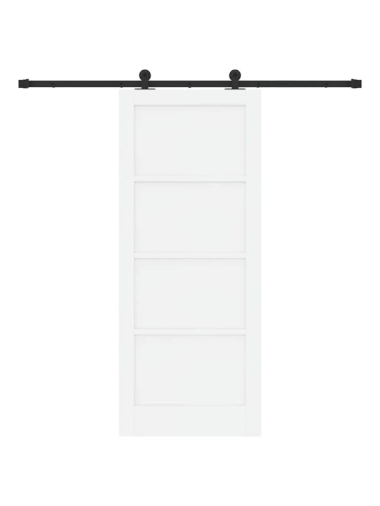 Bīdāmo durvju komplekts manuāls balta un melna 83 x 202 cm