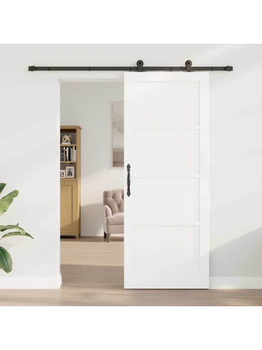 Bīdāmo durvju komplekts manuāls balta un melna 83 x 211 cm