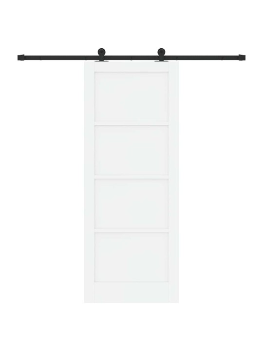 Bīdāmo durvju komplekts manuāls balta un melna 83 x 211 cm