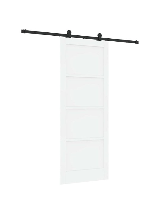 Bīdāmo durvju komplekts manuāls balta un melna 83 x 211 cm