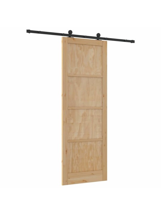 Bīdāmo durvju komplekts manuāls dabīga un melna 83 x 232 cm