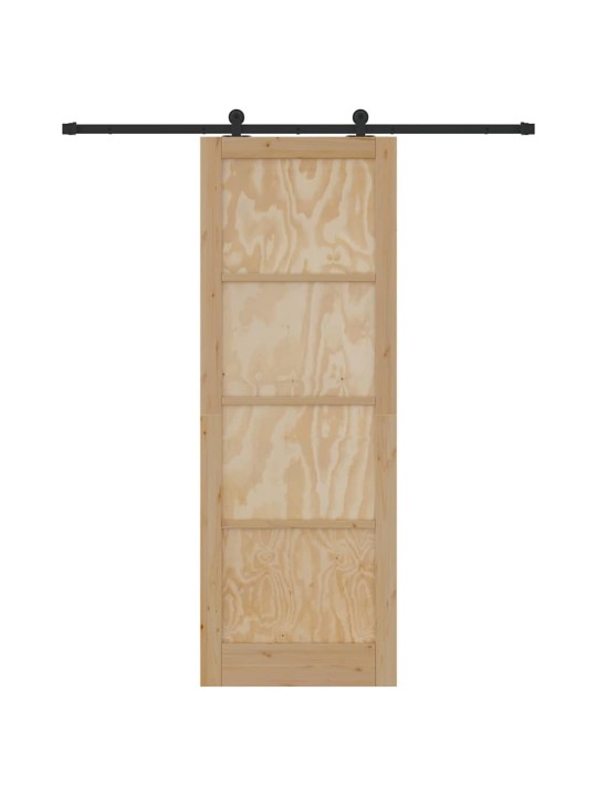 Bīdāmo durvju komplekts manuāls dabīga un melna 83 x 232 cm