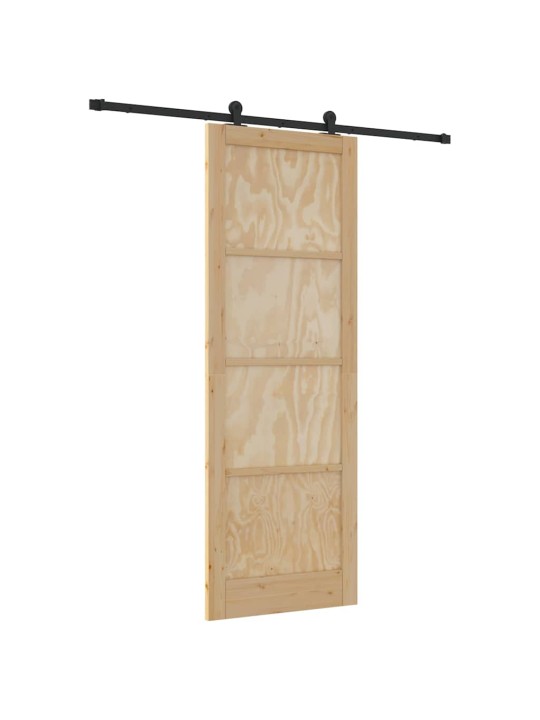 Bīdāmo durvju komplekts manuāls dabīga un melna 83 x 232 cm