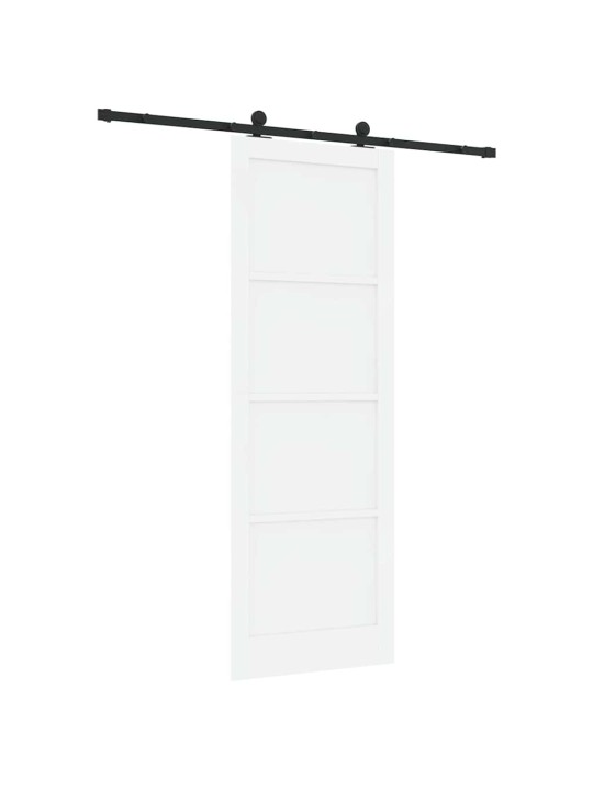 Bīdāmo durvju komplekts manuāls balta un melna 83 x 232 cm