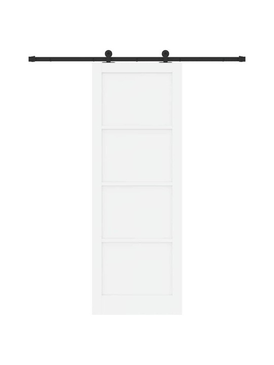 Bīdāmo durvju komplekts manuāls balta un melna 83 x 232 cm