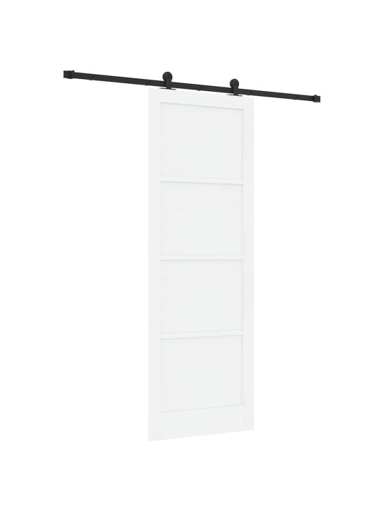 Bīdāmo durvju komplekts manuāls balta un melna 83 x 232 cm