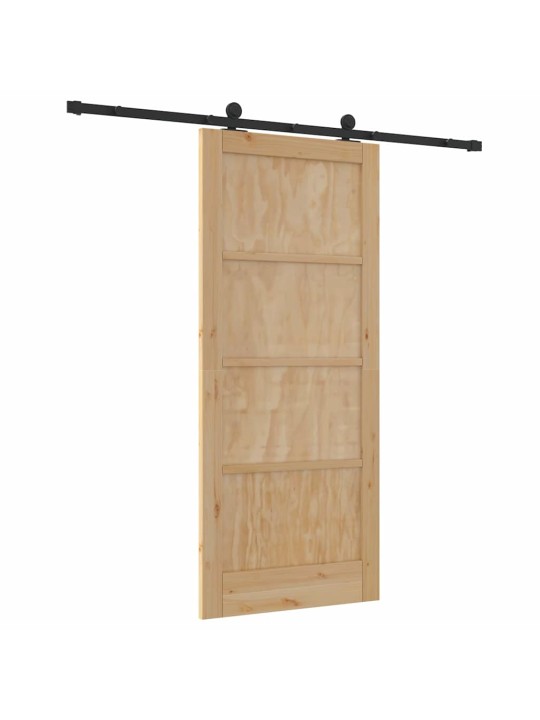 Bīdāmo durvju komplekts manuāls dabīga un melna 86 x 198.5 cm