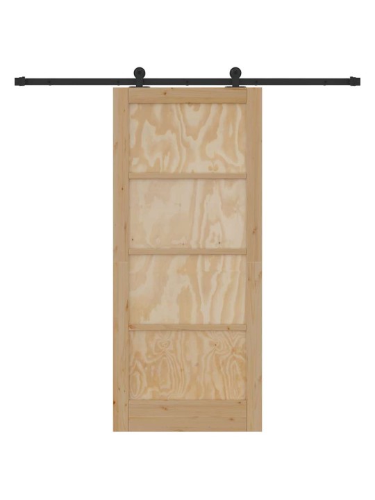 Bīdāmo durvju komplekts manuāls dabīga un melna 86 x 198.5 cm