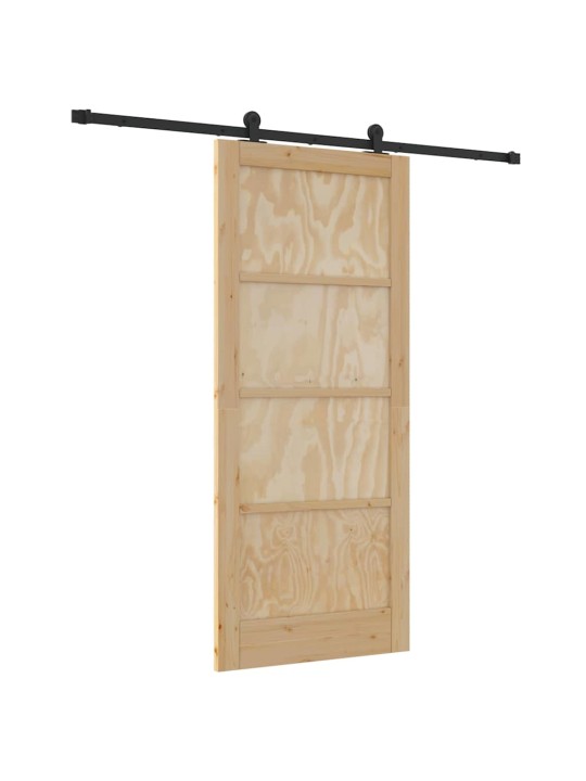 Bīdāmo durvju komplekts manuāls dabīga un melna 86 x 198.5 cm