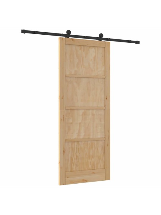 Bīdāmo durvju komplekts manuāls dabīga un melna 86 x 211 cm