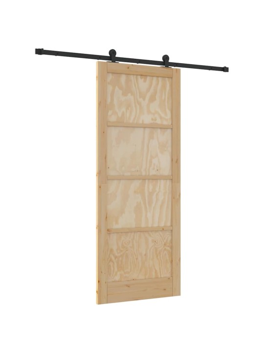 Bīdāmo durvju komplekts manuāls dabīga un melna 86 x 211 cm