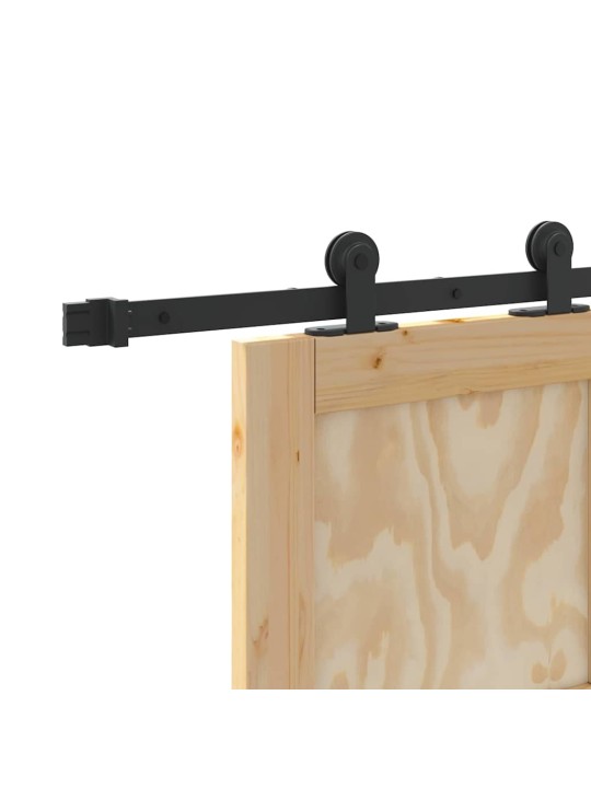 Bīdāmo durvju komplekts manuāls dabīga un melna 93 x 232 cm