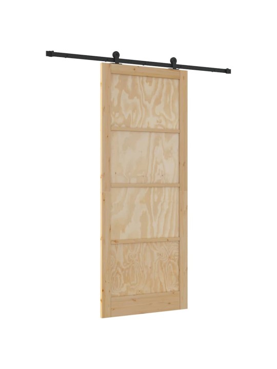 Bīdāmo durvju komplekts manuāls dabīga un melna 93 x 232 cm