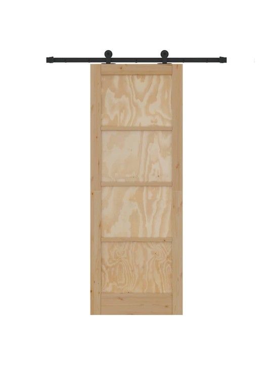 Bīdāmās durvis manuāls dabīga un melna 78 x 211 cm