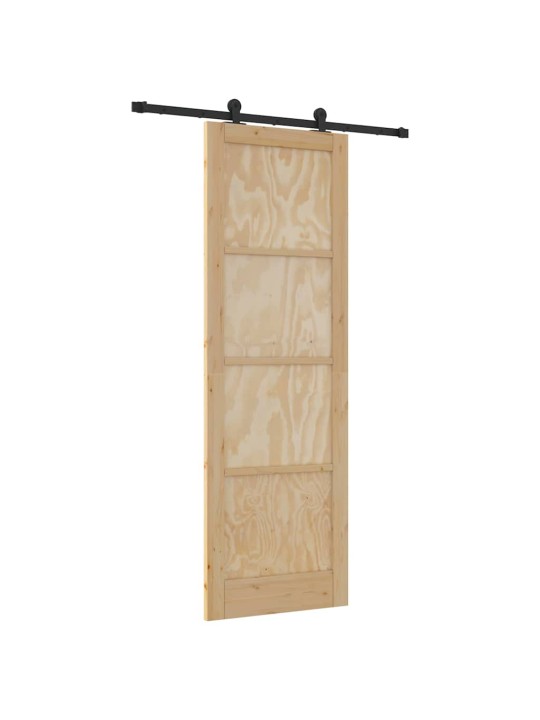 Bīdāmās durvis manuāls dabīga un melna 78 x 232 cm