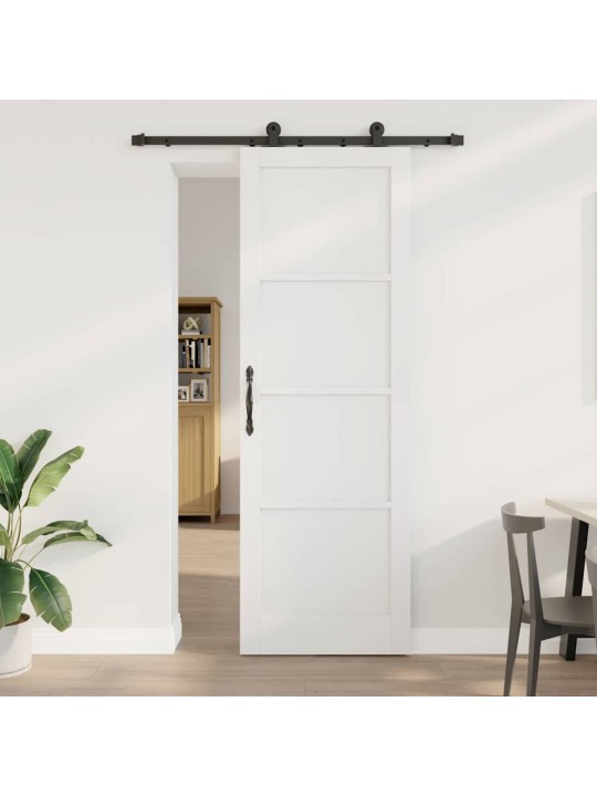 Bīdāmās durvis manuāls balta un melna 78 x 232 cm
