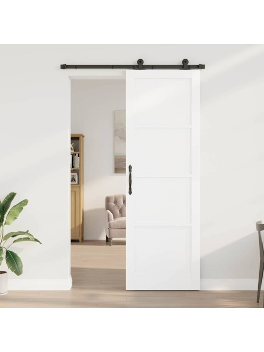Bīdāmās durvis manuāls balta un melna 78 x 232 cm
