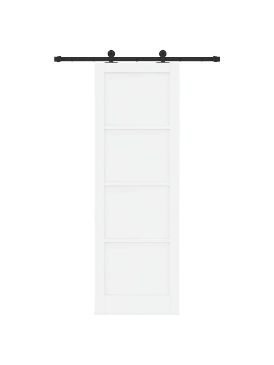 Bīdāmās durvis manuāls balta un melna 78 x 232 cm