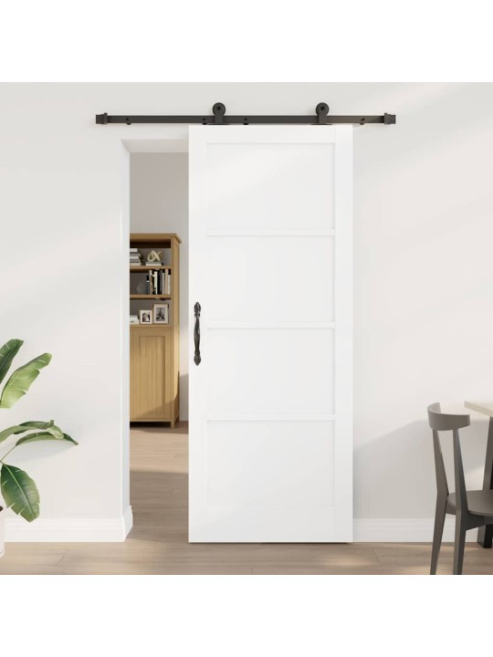 Bīdāmās durvis manuāls balta un melna 83 x 211 cm