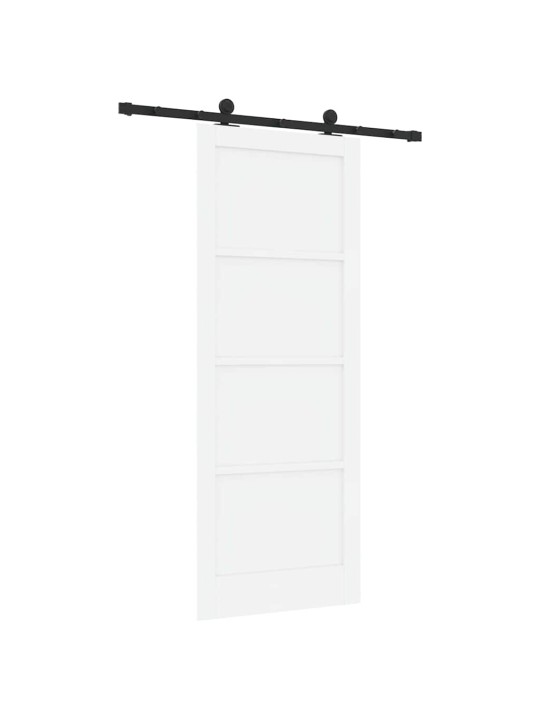 Bīdāmās durvis manuāls balta un melna 83 x 211 cm