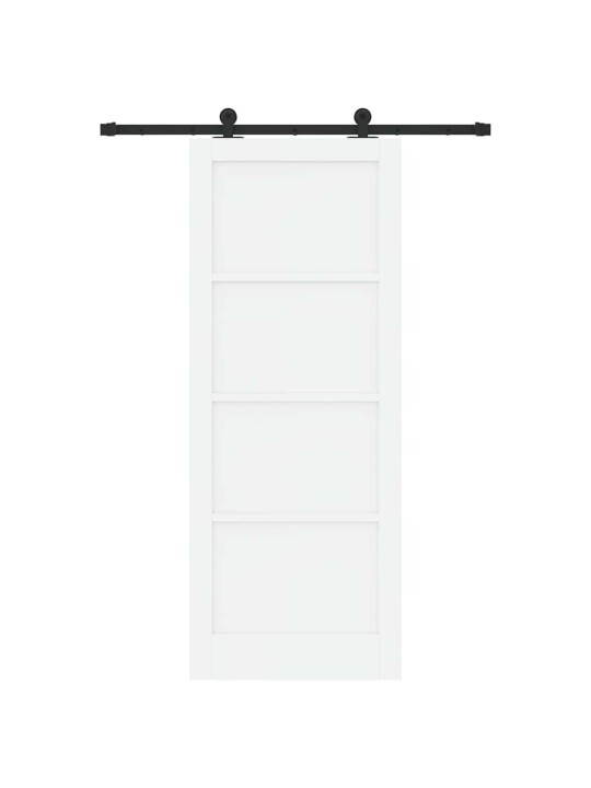 Bīdāmās durvis manuāls balta un melna 83 x 211 cm