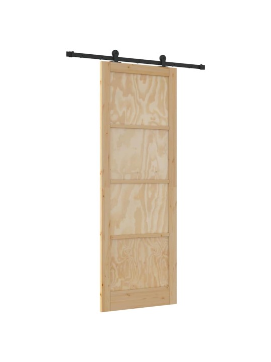 Bīdāmās durvis manuāls dabīga un melna 83 x 232 cm