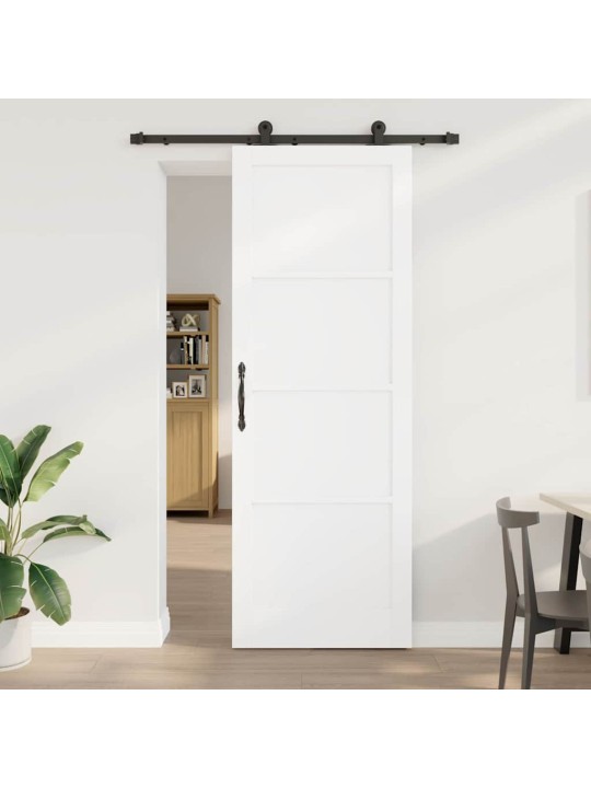 Bīdāmās durvis manuāls balta un melna 83 x 232 cm