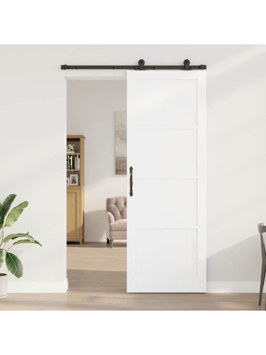 Bīdāmās durvis manuāls balta un melna 83 x 232 cm